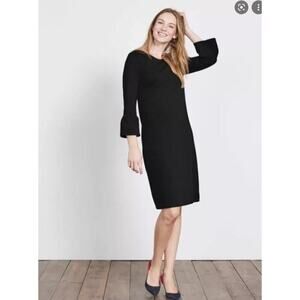 Boden Latina ponte dress black flare sleeve sz 12